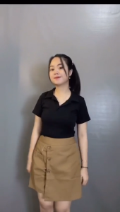 Hotpants Celana Rok Skirt Korean Wanita Pendek Ukuran MLXL Celana Rok Mode Santai Guys Bahan Twill