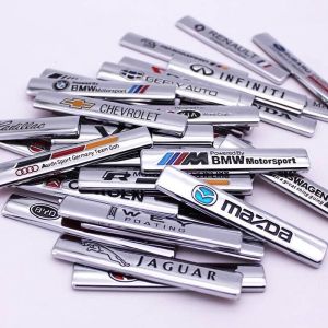 H.Rong Personalized 3D Three-Dimensional Side Stickers Trunk Stickers Letters Fender Stickers Car Metal Car Labeling Car Body Modification Stickers Car Sticker Car Decoration Automotive Supplies