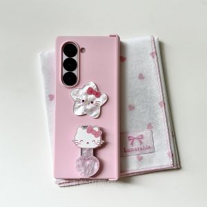 Samsung ZFold7 ZFold6 ZFold5 ZFold4 ZFold3 Invisible Skin-Like Protective Phone Case Super Cute Mid-Axis Stand Shockproof