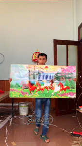 Tranh Ngựa Bát Mã tráng gương 4