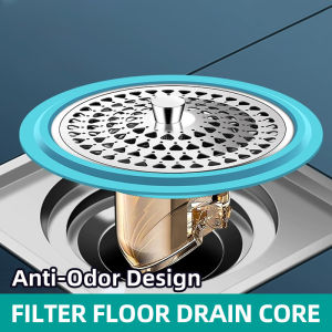Cockroach-Proof Floor Drain Core Anti-Odor Stainless Steel Shower Drain Bathroom Toilet Drainage