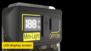 Asafee Tiki Flashlight EDC Keychain Lamp Portable Mini Torch Digital Display Rechargeable Work Light Clip Camping Lantern