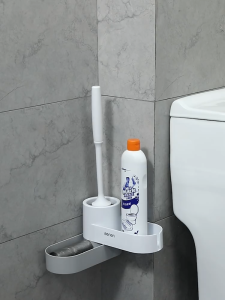 Mengni Sikat Kloset + Penyimpanan / Toilet Brush Rubber Head Holder With Storage