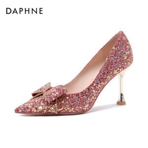 Daphne | Giày Gót Nhọn Môi Shallow Bạc Sang Trọng Đẹp