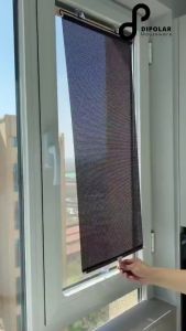 Mành Rèm Che Nắng Tự Cuốn 58x125cm Chất Liệu Nhựa Gọn Nhẹ Bạt Che Nắng Cửa Kính Có Thể Cuộn Lại Gắn Cửa Tiện Lợi TIDO TIDO