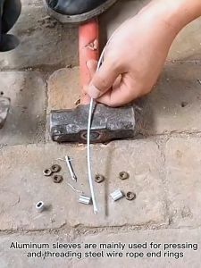 100Pcs Aluminum Alloy Wire Rope Cable Loop Sleeves 1.5mm Double Barrel Metal Looping Sleeves Cable Crimps Ferrule