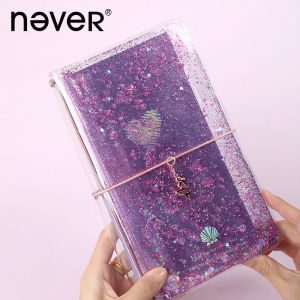 NEVER | Pink Flowing Oil Sand Style Travel Planner Detachable
