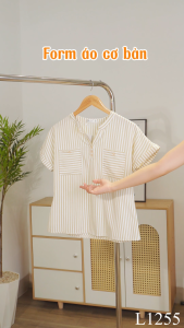 Áo kiểu thiết kế trẻ trung thời trang với chất liệu Linen mát mịn thoáng khí AN4L1255 Thương hiệu Thiều Hoa