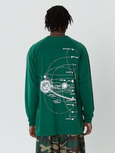 FOAG Planet Track Print Breathable Quick Dry Long Sleeve American Basketball Badminton Sports Training Breathable T Shirt