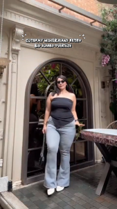 Cutbray Jeans Wisker Retro Highwaist Korean Big Jumbo Oversize 27-42