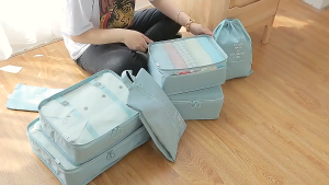 Keranixy 6 in 1 Travel Storage Bag Clothes Organizer Bag Waterproof Multi Size Beg Simpanan 旅行收纳袋