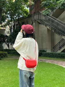 Red Saddle Bag Womens Fashion Trend Summer New High-End Sensation Versatile Popular Firecracker Crossbody Small Bag