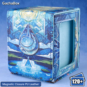 ​Water Element Ocean Theme TCG Deck Box Magnetic ClosurePU Collectible Card Cases for PTCG YGO TCGMTG Cards 120+ Capacity