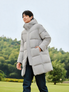 Semir | Windproof Waterproof Oil-Resistant Anti-Stain Mens Down Jacket Winter New Long Loose Hooded