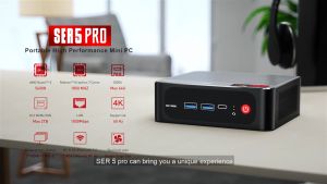 Original Beelink SER5 Mini PC AMD Ryzen 5 5600H Windows 11 Pro DDR4 16GB SSD 500GB 4K Dual HD 1000M Wifi 6 Desktop Computer for Business Office Shop Restaurant Mini Market Entertainment Games Gaming Education Multimedia Movie Player