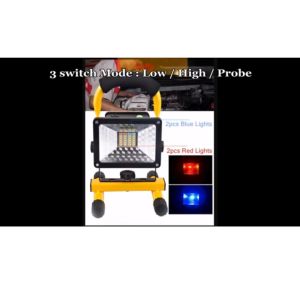 COD Cepat Lampu Sorot LED 3 Warna Outdoor Super Terang Waterproof Cool White 30W Bisa Kedip - W804