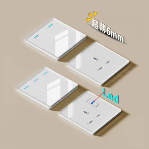 Đèn Tường Pha Lê USB 13A Châu Âu Màu Trắng Phiên Bản Hồng Kông Và Macao Công Tắc Điện Mặt Phẳng Lớn Synbank C20-13