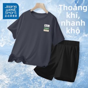 JEANSWEST SPORT | Bộ Đồ Bé Trai Thể Thao Chất Liệu Kẻ Sợi Tơ Lạnh Hút Ẩm Nhanh