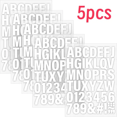 5 Sheets Iron on Letters and Numbers Heat Transfer Letters A-Z PU Alphabets Sticker for Clothing T-Shirt Printing DIY Craft