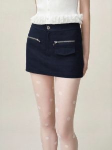 AIVEI | Summer Retro Y2K Low Rise Denim Skirt