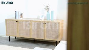 Lemari Penyimpanan Rak Serbaguna Buffet Minimalis OVAL Sideboard 180 - ISIRUMA