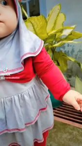 ELBI I baju muslim anak perempuan I set busana muslim anak perempuan I winnie legging set l little bee boutique l setelan baju hijab anak l One Set Anak Perempuan