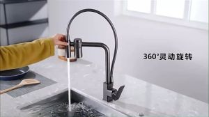 ก๊อกน้ำ 2in1 ก๊อกอ่างล้างจาน ก๊อกน้ำห้องครัว 360° ช่องจ่ายน้ำสองโหมด - Faucets