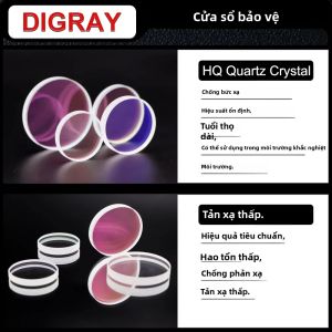DIGRAY Fiber Laser Bảo Vệ Windows Thấu Kính Quang Học Bằng Thạch Anh Hợp Nhất Silica Cho Máy Cắt Hàn 18x2 27.9x4.1 34x5 37x7