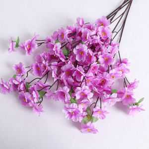 1/3Pcs Peach Blossom Artificial Flowers Bouquet Silk Fake Flowers for Home Decor Garden Wedding Decoration Outdoor Vase Ornament
