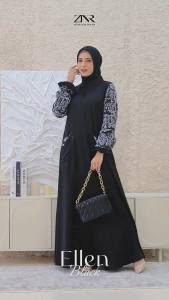 Gamis Wanita Dress Muslim Baju Gamis Terbaru Ellen Series by ZNR Muslimah