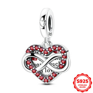 Color Zircon Heart Shapes Dangle Charm Beads Fits 3mm Bracelet Bangle Necklace For Women Pendant Luxury DIY Jewelry Making Gifts