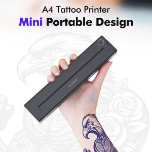 A4 Portable Thermal Printer Wireless Bluetooth Tattoos Printer 2600mAh Battery Designed For Tattoo Paper Clean And Ttain-Free
