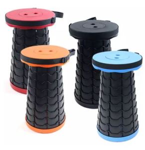 Portable Stool Telescopic Camping Retractable Folding Stool for Fishing Hiking Travel Queuing Gardening KEIMAV