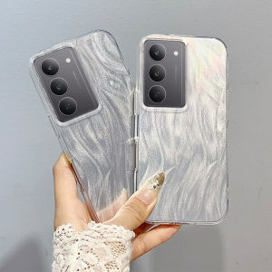 EUCAGR For Xiaomi Redmi 15 Phone Case Redmi 15 4G Case Xiaomi Redmi15 5G Anti fall Luxury Laser Silver Gradient hard Cover