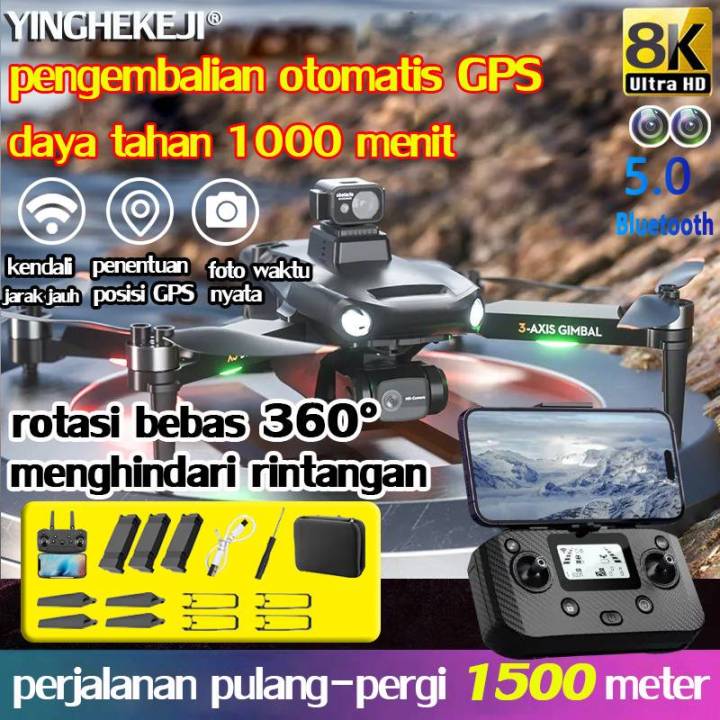 Remote control 500000m KKRC drone kamera jarak jauh E88 PRO 8K Kamera