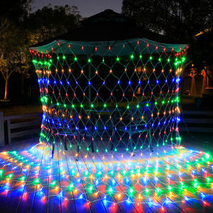 1.5x1.5/2x2/3x2m LED Curtain Light LED Fairy String Net Mesh Christmas Party Wedding New Year Garland Outdoor Garden Decoration