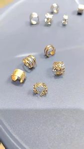 Set of 5 Geometric C-Shaped Non-Pierced Ear Cuffs for Personalized Style