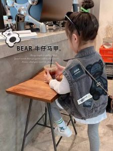 Áo Khoác Trẻ Em Thời Trang Mùa Xuân Cho Bé Gái Áo Vest Denim Dễ Thương Áo Khoác Ngoài Trẻ Em Áo Khoác Ngoài Mùa Xuân Cho Bé Gái