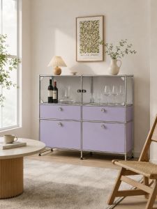 Vintage High-end Large Capacity Transparent Glass Display Cabinet