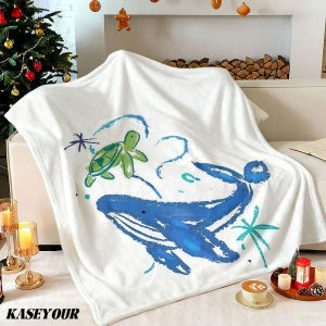 Beast Kingdom | Ocean Breeze Winter Summer Flannel Blanket Throw Fleece Soft Fuzzy Plush Cozy Fleece Blankets for Sofa Ideal Gifts