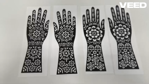 Mehendi Hand Stencil Set | Multiple Floral & Mandala Designs for Easy Henna Application | Reusable Template Pack (Set of 3 Pcs)
