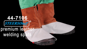 Weldas Full Cowhide Welding Foot & Leg Guards - Heat-Resistant Spark-Proof & Wear-Resistant Welders Leather Protective Gear - Model 44-7106 (15cm Length) Model 44-7114 (36cm Extended Version)