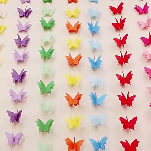[HCM] 3m 18 con Dây treo trang trí hình bướm 3D bằng giấy DIY được chọn màu-TyHome