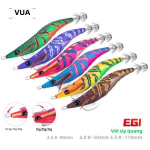 Mồi Câu Giả Kingdom EGI Jigs Chất Lượng Cao 2.5 # 3.0 # 3.5 # Mồi Câu Mực Giả Dạng Tôm Cứng Để Câu Mực Biển Sông Suối