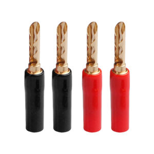 YYTCG 4pcs 4mm Banana plugs Y plug Pin plug Gold plated Speaker Connector Adapter No welding DIY Audio wire Connector