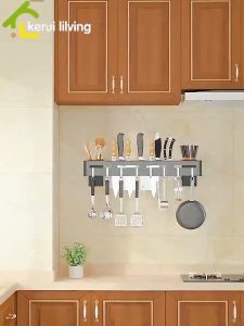 KOI ที่เสียบมีด ที่เสียบมีดติดผนัง ตะขอแขวน ชั้นวางของในครัว ที่แขวนตะหลิว เสียบมีด ที่วางตะเกียบ ชั้นเก็บของ ติดตั้งง่าย ขนาดต่างๆ