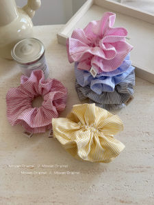 Dây Buộc Tóc Kẻ Sọc Ngọt Ngào Hai Lớp Đàn Hồi Cao Dành Cho Nữ Dây Buộc Tóc Tròn Dây Buộc Tóc Buộc Tóc Cao Dây Buộc Tóc Thời Trang