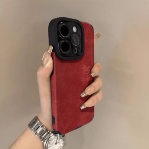 SHUXIE | 2026 New Year Edition Luxury Red Felt Winter Drop Protection iPhone Case