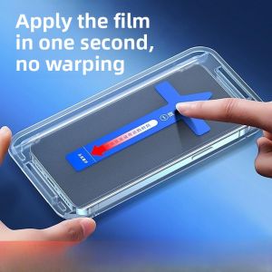 High Definition Full Screen Tempered Glass Film for 16 pro Max Privacy Screen Protector Dustproof Net Earpiece Sticker