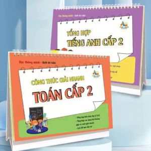 Combo Bộ Lịch Công Thức Toán Cấp 2 Tiếng Anh Cấp 2 Tổng Hợp Kiến Thức Dành Cho Học Sinh Trung Học Cơ Sở